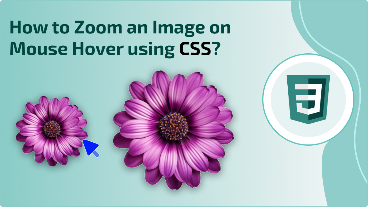 Zoom an image on mouse hover by using CSS transform and scale property