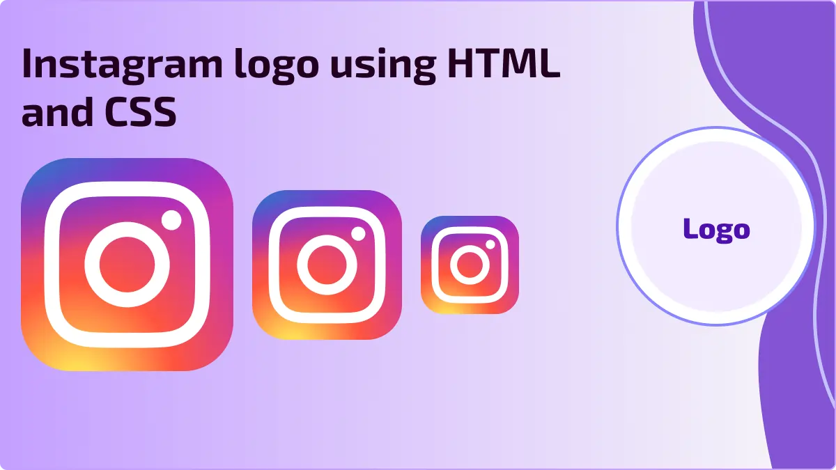 Instagram logo using HTML and CSS