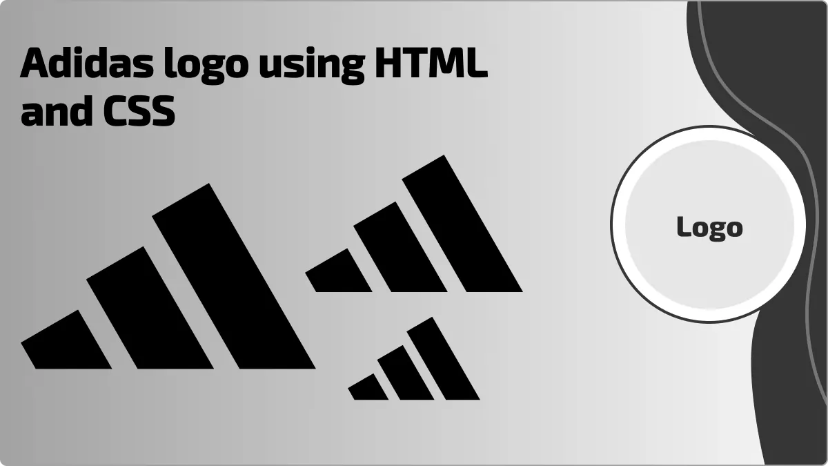 Adidas logo using HTML and CSS