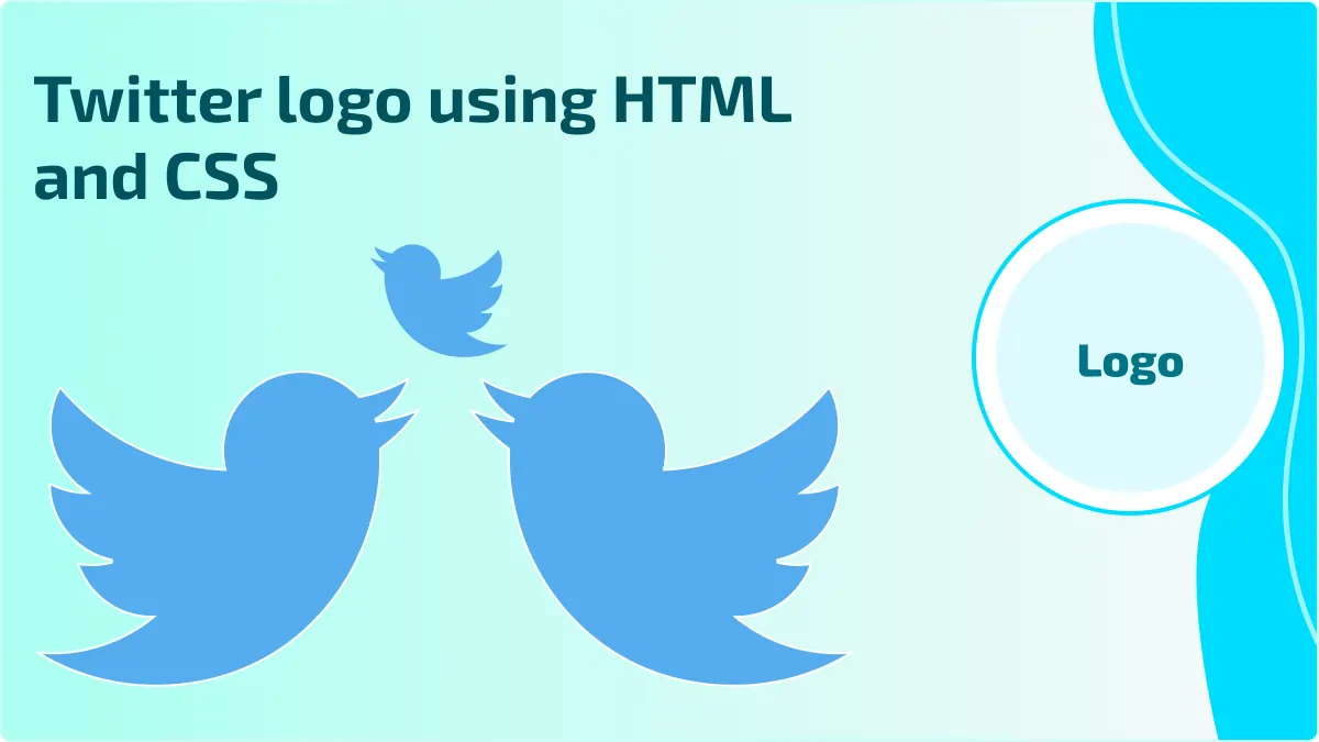 Twitter logo using HTML and CSS