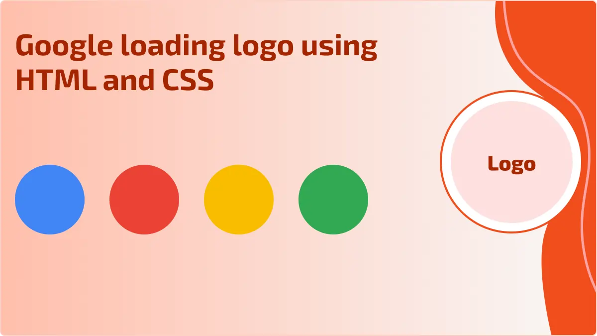 Google loading logo using HTML and CSS